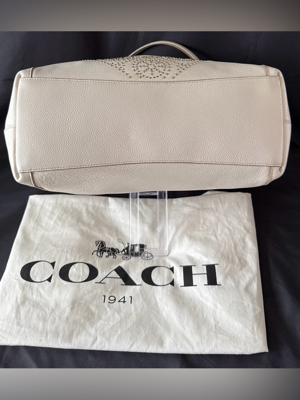 Coach Edie Mini Stud Shoulder Bag with Cherry Charm & Dust Bag - Picture 5 of 16